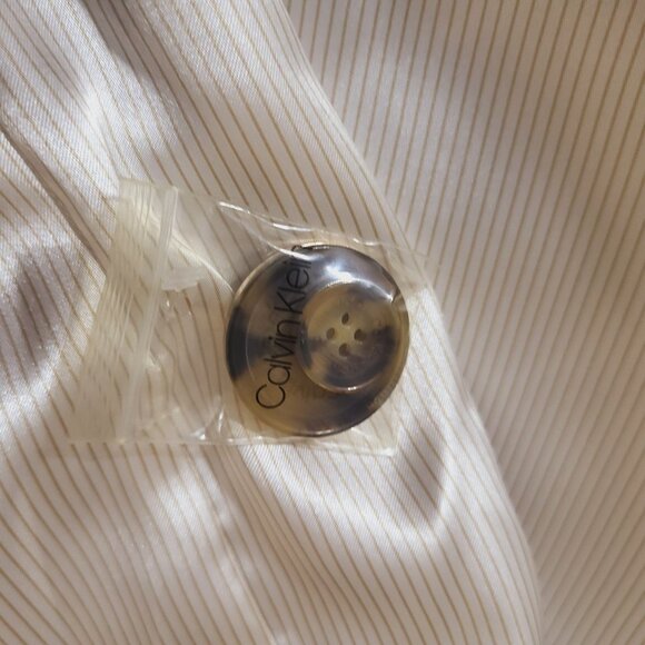 Calvin Klein Womens Linen-Blend Blazer Open Front Tan Size 22W- Business Casual - Picture 7 of 10